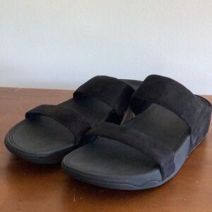 Fitflop lulu slide black shimmy size 10